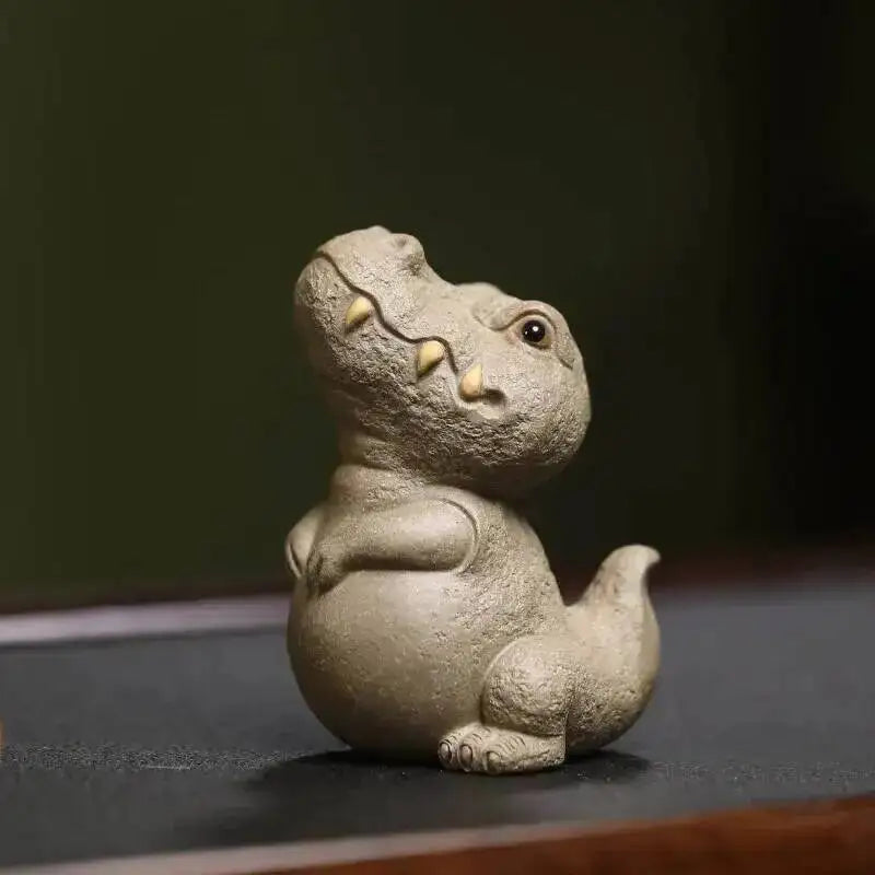 Purple Clay Tea Pet Dinosaur Tyrannosaurus Rare Animal Tea Play Accessories Tea Table Ornament Cover Holder Oasis Select Tyrannosaurus Rex
