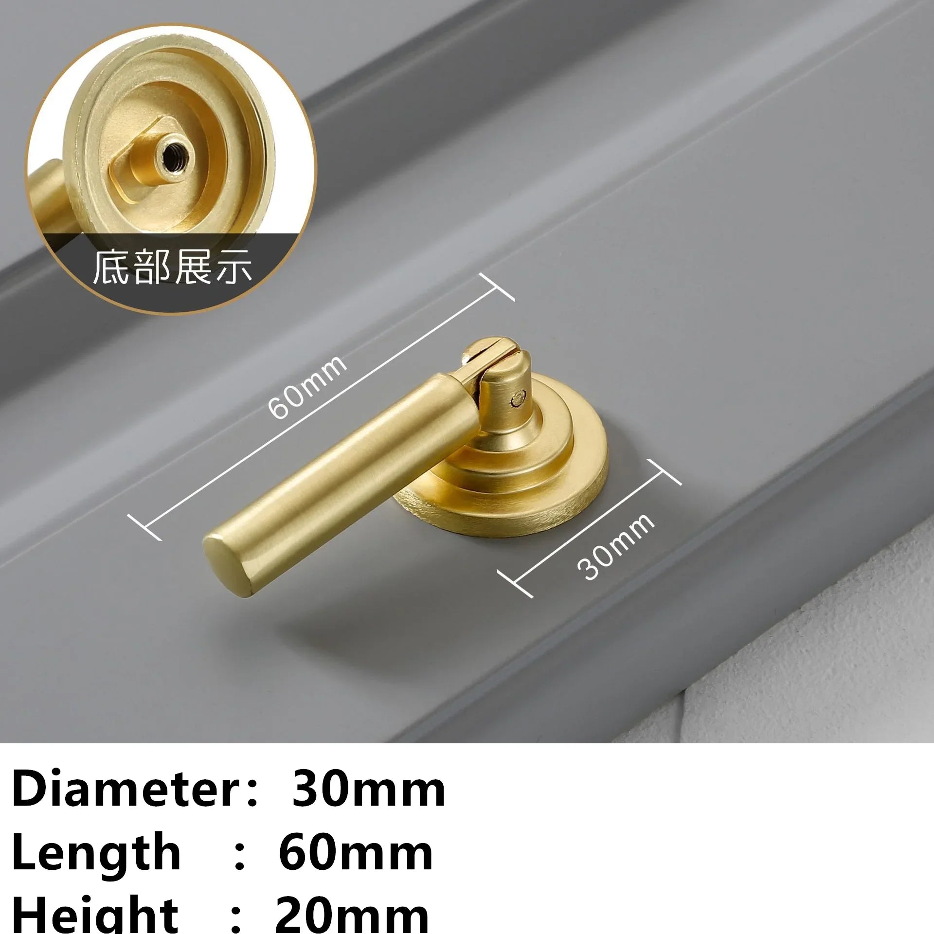 Handles Drawer Cabinet Furniture Kitchen Handles for Cabinet Knob Door Drawer Furniture Kitchen Golden Single hole Rings Knob Oasis Select 2234-Zinc alloy