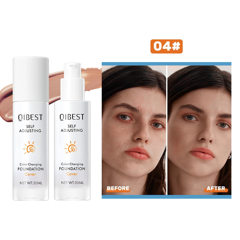 QIBEST Color Changing Foundation SPF 30+ | Hydrating Long Wear