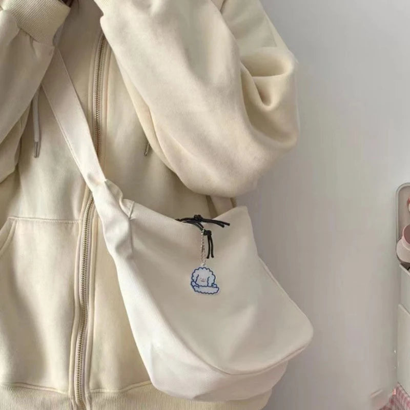 Y2K Harajuku Canvas Shoulder Bag | Large Capacity Women's Tote