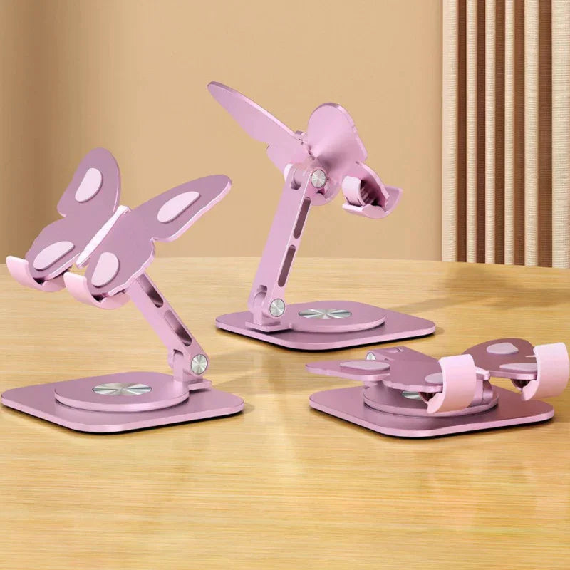 Butterfly 360° Rotating Aluminum Phone & Tablet Stand – Foldable