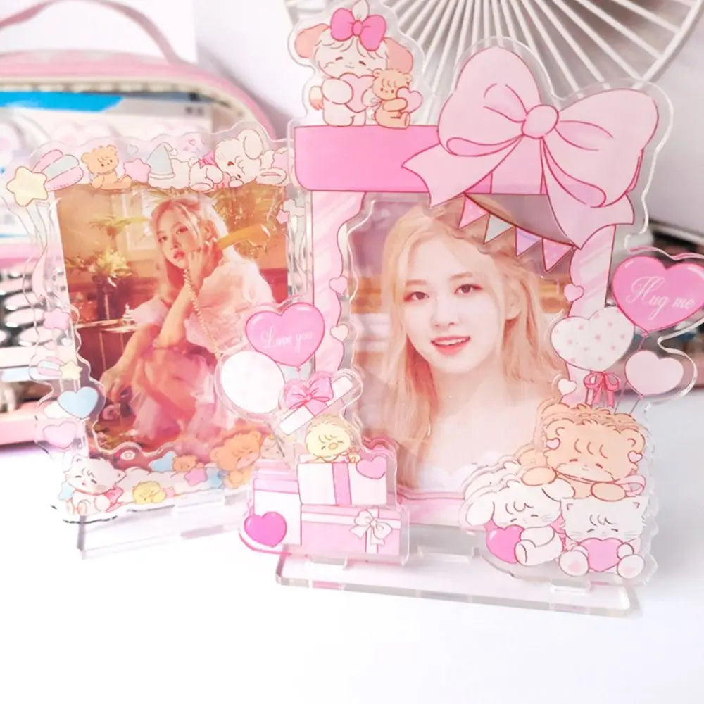 Creative Transparent Idol Card Display Stand Dustproof Waterproof Photo Card Holder INS Korean Card Protective Case Gifts Oasis Select