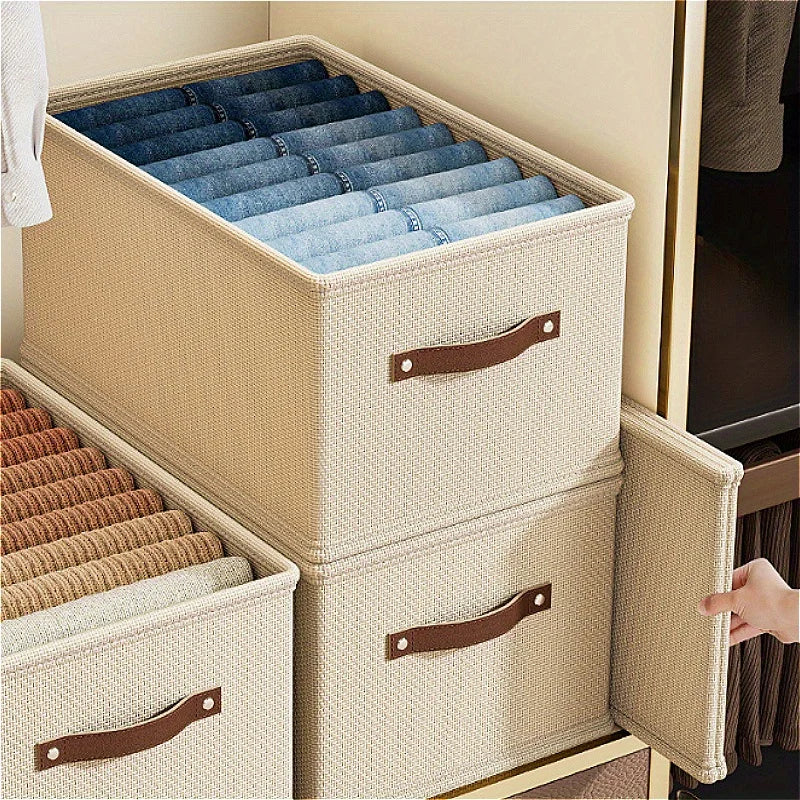 1PC Oxford Clothing and Toy Storage Box Basket Clothes Storage Uncovered Bottom Sweater Sock Bedroom Odorless Storage Cabinet Oasis Select