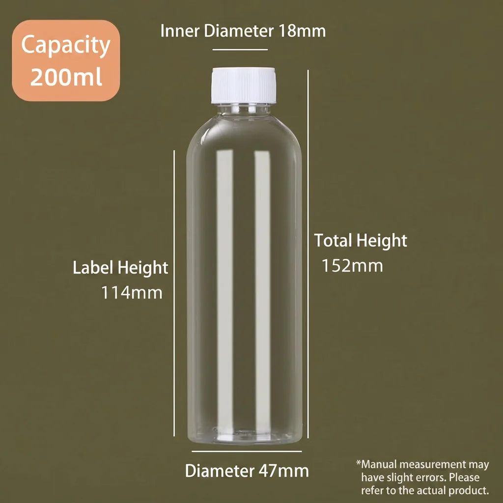 Clear PET Refillable Bottle – Leakproof Screw Cap & Foil Gasket