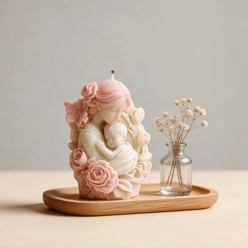 Resin Mold Non-Toxic Gypsum Ornament Mold Flower Mother Mold For Home Decoration Candle Making Mother’S Day Gift Oasis Select
