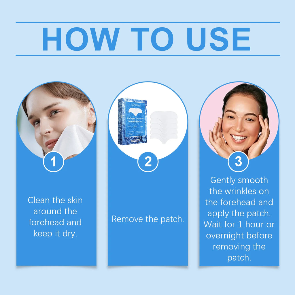 Anti Wrinkle Forehead Patch Frown Lines Remover Deeply Nourishing Firming Lifting Skin Anti-Aging Collagen Forehead Care Sticker Oasis Select