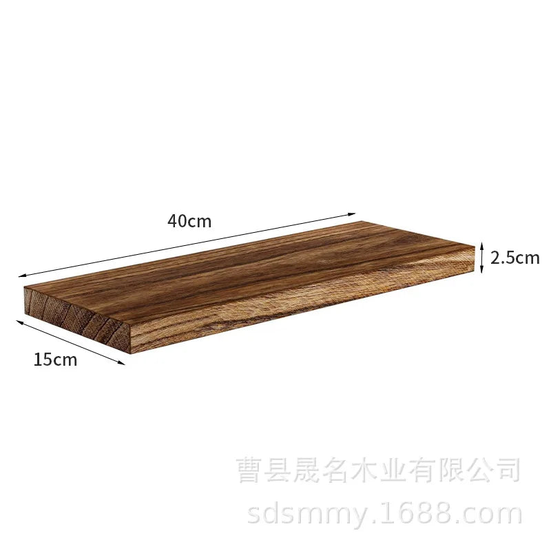 Balcony wall suspended wooden shelving partition Bathroom living room plank wall hanging shelving Oasis Select