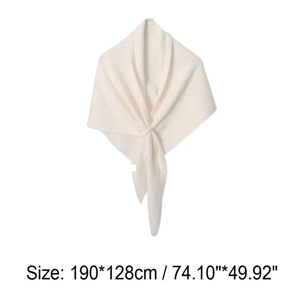 Women's Triangle Scarf Shawl – Wool Blend Warm Shoulder Wrap