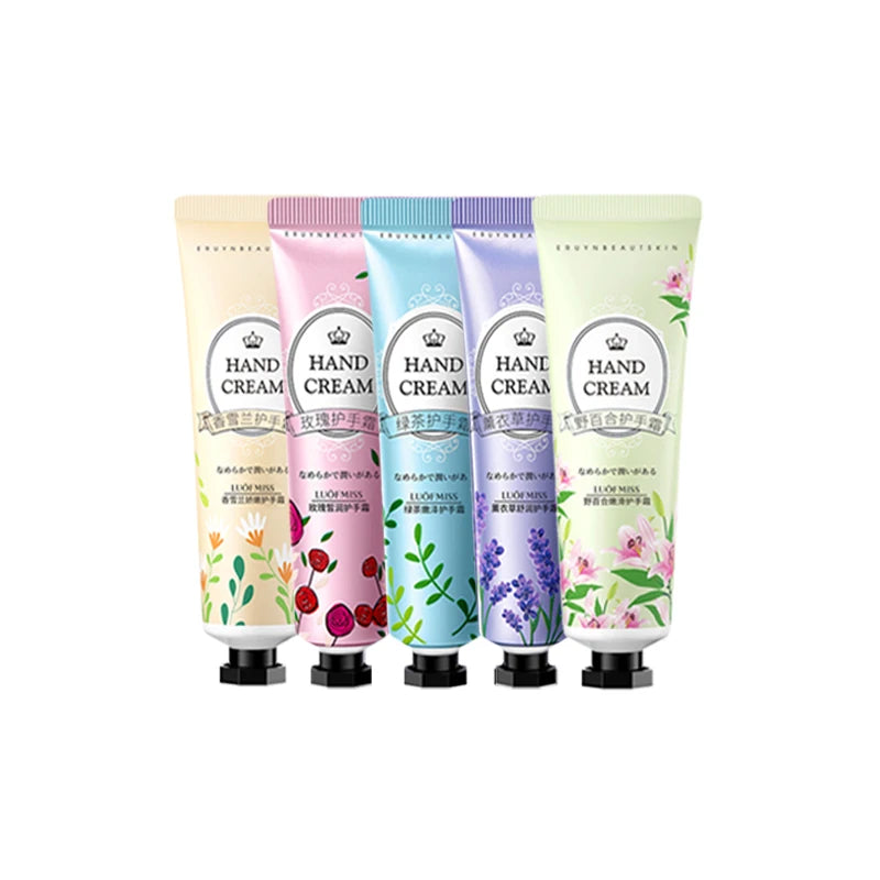 5PCS hand cream, 5 different flavors, moisturize and protect hands, prevent dry and cracked hands in autumn and winter Oasis Select