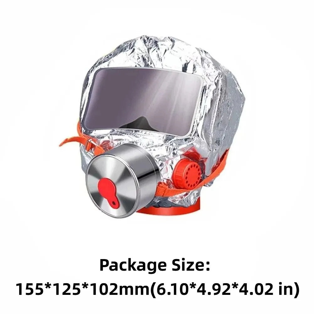 Multi-Layered Filter Fire Escape Mask Easy-Fit Hood Self-Rescue Breathing Apparatus Smoke Filter Respirator Fireproof Filter Oasis Select