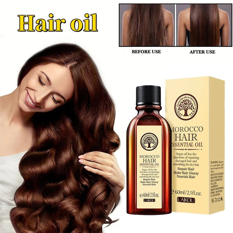Laikou Argan Hair Oil – Anti-Hair Loss & Frizz Repair 60ml Argan Hair Oil Oasis Select