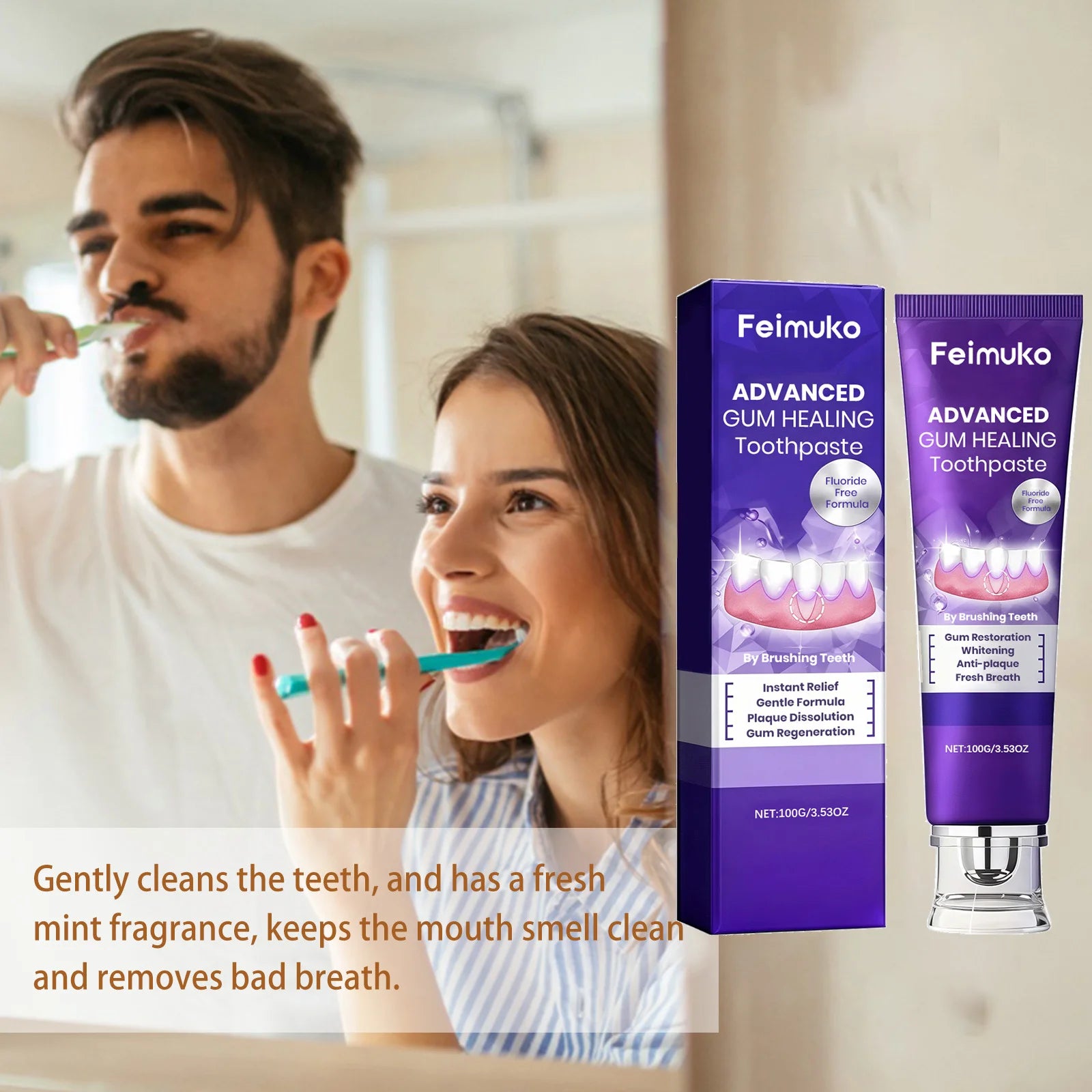 FEIMUKO Anti-Cavity Toothpaste – Enamel Repair & Gum Care Anti-Cavity Toothpaste Oasis Select