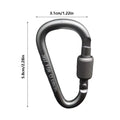 D-shape Carabiner Aluminium Alloy Sports Keychain  Multi Colors with Lock D-shape Carabiner Camping Hiking Hook Outdoor Tool