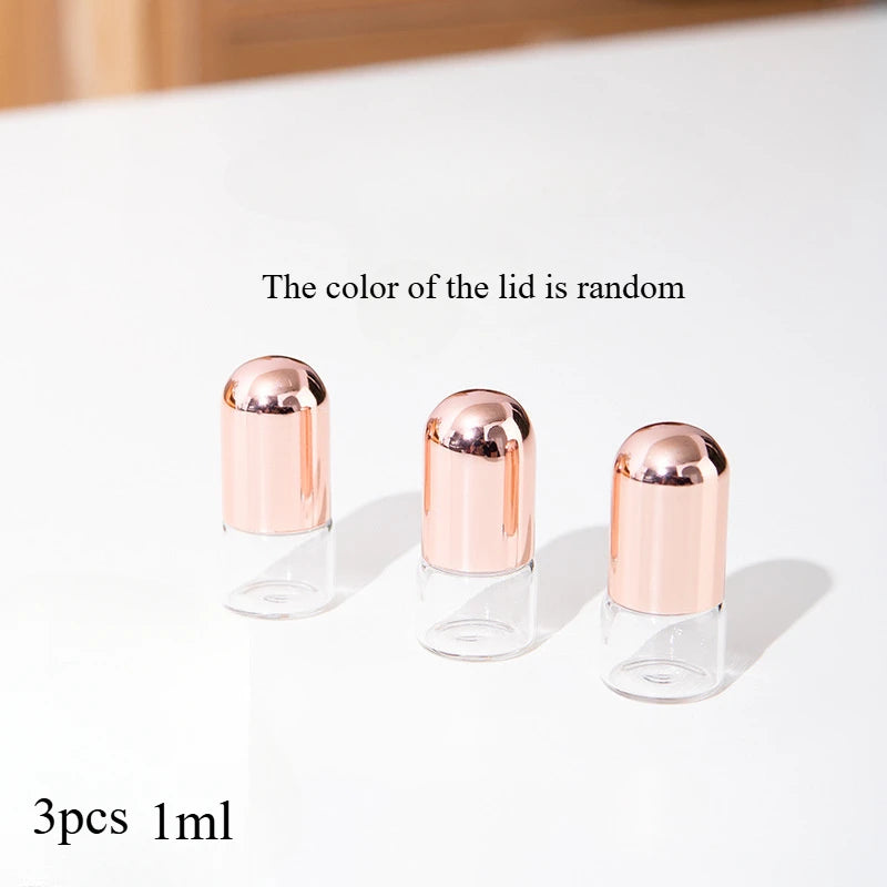 3pcs 1ml 2ml 3ml Mini Roller Ball Perfume Bottle - Portable and Refillable, Suitable for Travel and Essential Oils Oasis Select Glass 3pcs 1ml