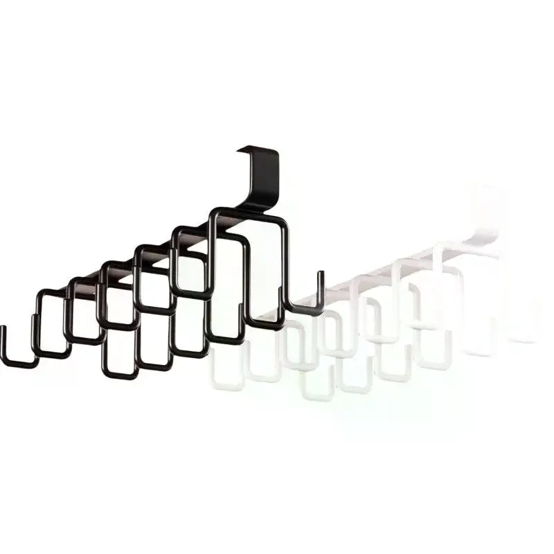 12-Hook Drill-Free Under-Cabinet Hanging Cup & Mug Rack
