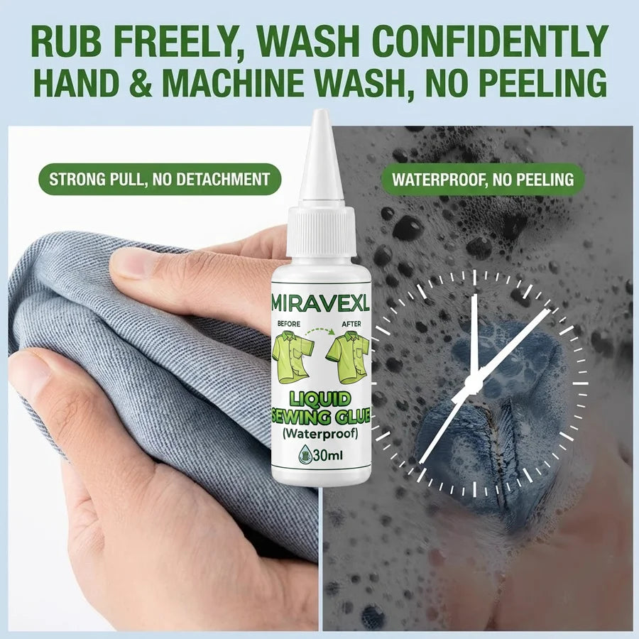 Waterproof Fabric Glue for Clothes Sofa Canvas Repair Strong Adhesive Liquid Glue for Textile Denim Leather DIY Craft Sealing Oasis Select
