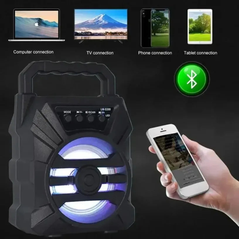 High Power Bluetooth Speakers TF Udisk 500mAh Bluetooth Speaker Sound Box Karaoke Handheld Sound Subwoofers for Aancing Oasis Select