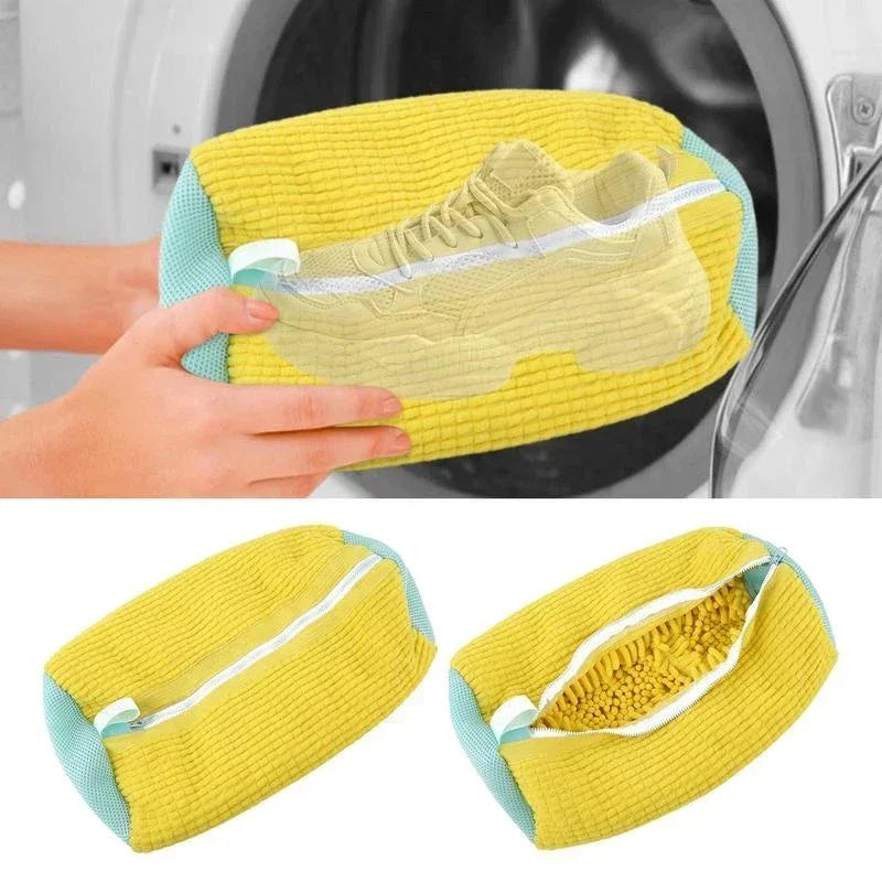 Washing Shoes Bag Cotton Laundry Net Fluffy fibers Easily remove dirt Washing Bags Anti-deformation Shoes Clothes Organizer Oasis Select