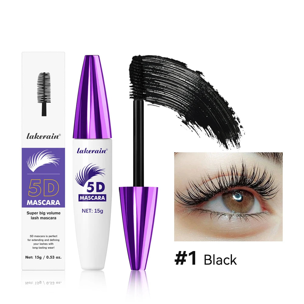 5d Mascara for All Eye Lash Mascara Waterproof Lengthening and Volume Cosmetics Makeup Woman Eyelash Black Brown Effect Extended Oasis Select 1black
