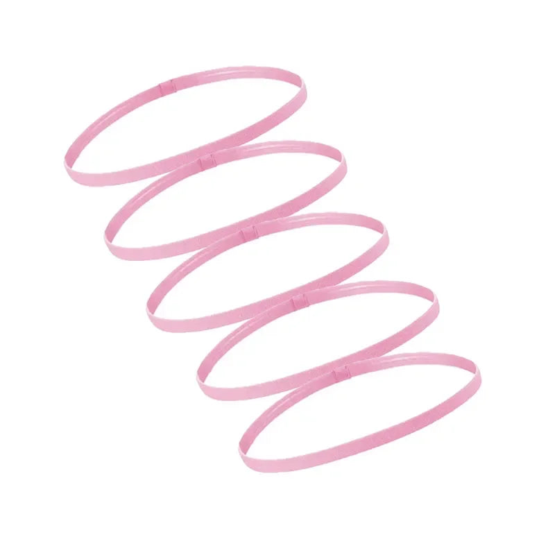 5/10pcs Sweat Absorbing Moisture Non-Slip Sports Hair Band Running Mountaineering Badminton Multifunctional Elastic Hair Band Oasis Select pink-5pcs