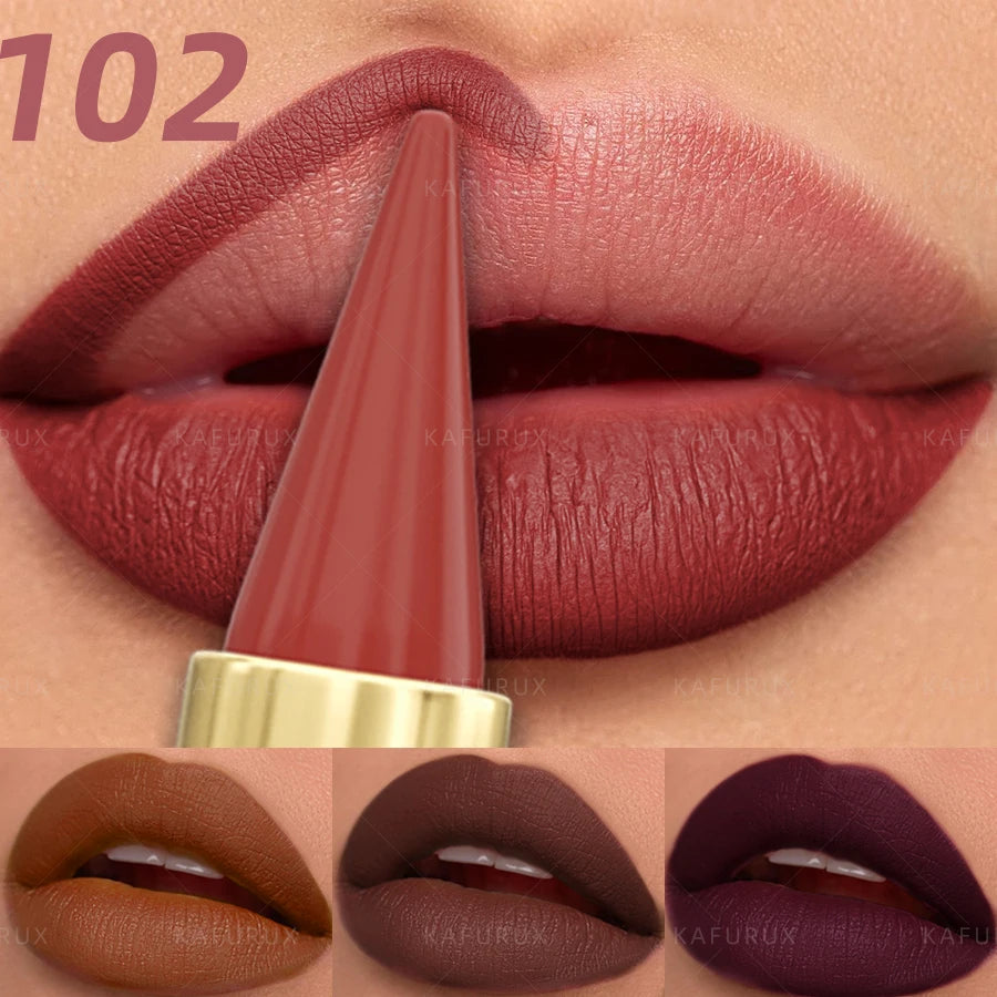 KAFURUX 9-Color Matte Lipstick & Lip Liner Pen | Velvet Finish