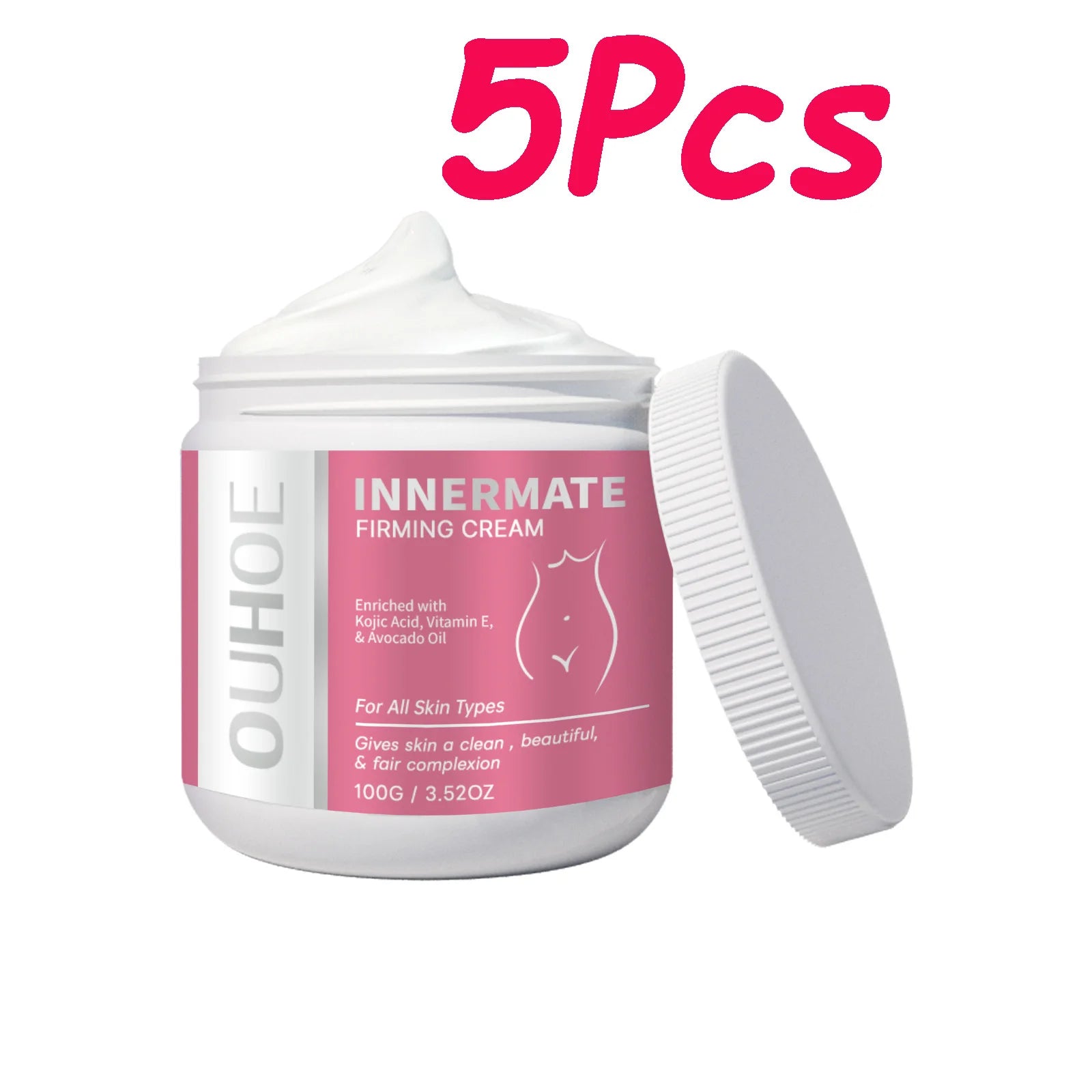Body Whitening Cream Dark Spot Corrector for Underarms Knees Inner Thighs Brightening Moisturizing Intimate Area Lighten Lotion Oasis Select 5 x 100g Boxed