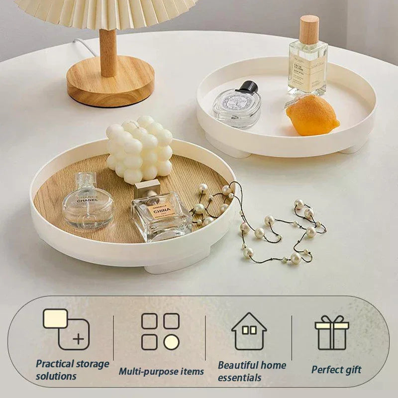 Living Room Coffee Table Aromatherapy Ornaments Tabletop Storage Tray Round Tray Oasis Select