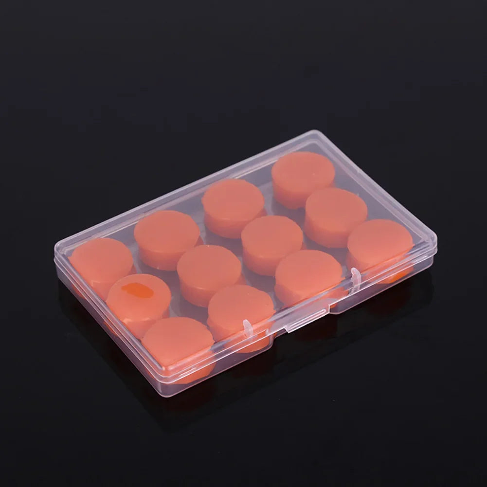 12Pcs Silicone Sleeping Ear Plugs Noise Reduction Anti Snore Sound Insulation Earplug Sleep Ear Protection Reusable Ear Plugs Oasis Select