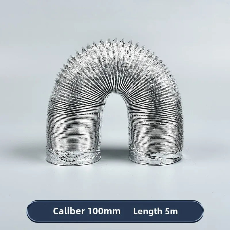 4 Inch 100mm Ventilator Pipe PVC Aluminum Tube Air Ventilation Hose Flexible Exhaust Duct 3/2M System Vent Bathroom Oasis Select 100mm X 5M