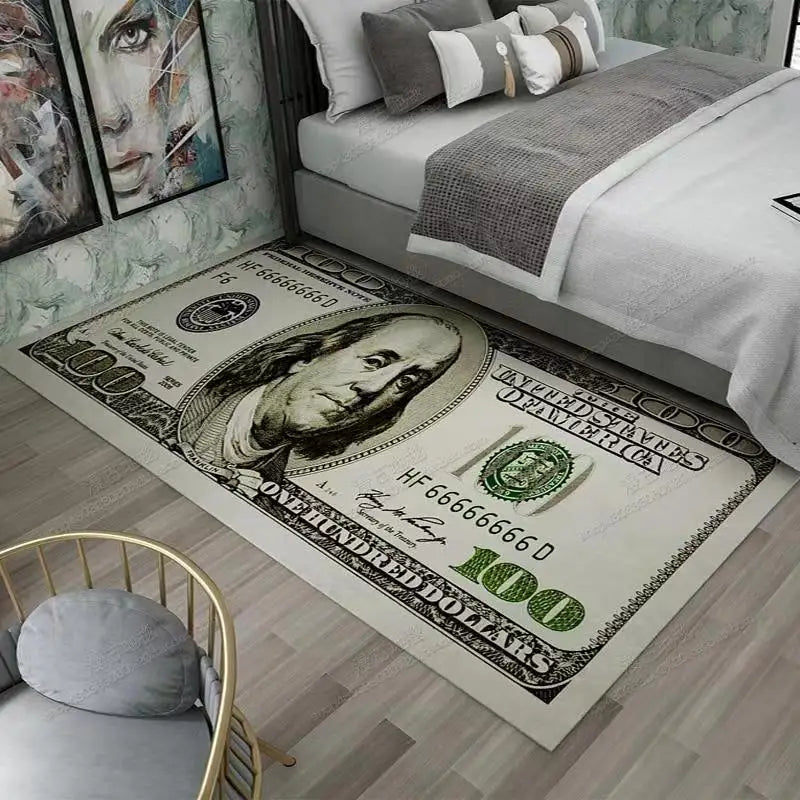 Euro Dollar Rug Bedroom Living Room Carpet Hallway Long Strip 3D Carpet Anti-slip Floor Mat Soft Kitchen Mat Home Room Decoratio Oasis Select original dollar 50cmx120cm