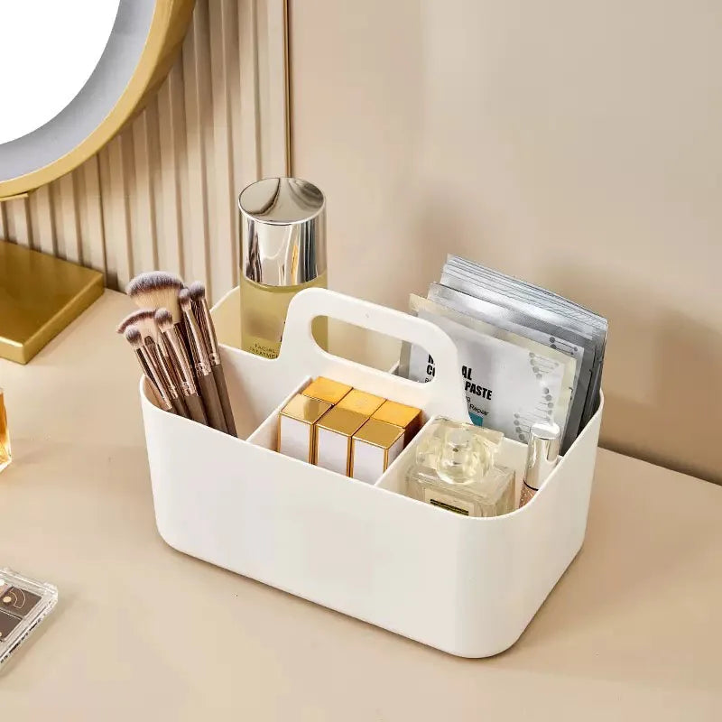 Desktop Cosmetic Organiser, Pen and Desk Organiser, Split Marker Organiser with Handle Bracket Portable Utility Fixed Container Oasis Select