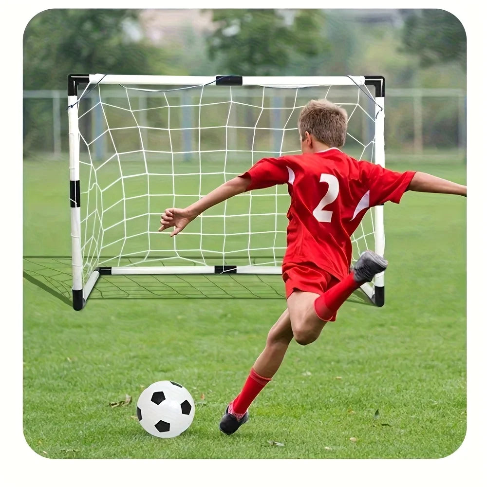 1 set Folding Soccer Goal Door Frame, Portable Indoor/Outdoor Soccer Net,Detachable Training Equipment, PP Material, Soccer Ball Oasis Select