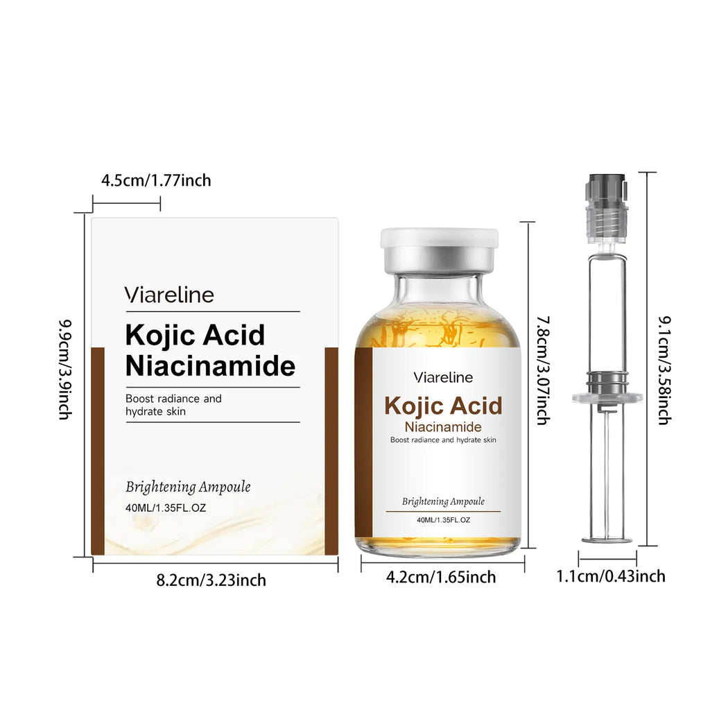 Niacinamide Brightening Ampoule Serum Face Hydrating Even Tone Nourishing Brightening Essence Kojic Acid Dark Spot Corrector Oasis Select 40ml Boxed