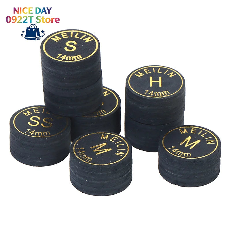 2pcs/Lot 14mm Japanese Cue Tip Quality Pool Billiard Pigskin Cue Tip 9 Layers Snooker Cue Tip@#X Oasis Select