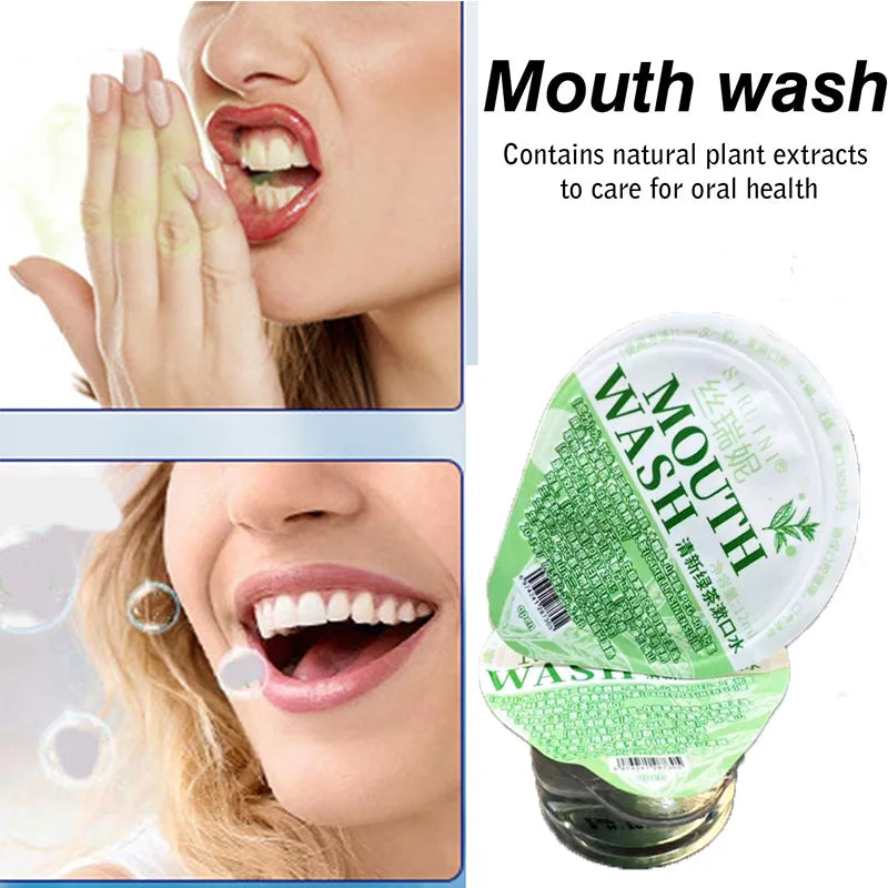 DR.DAVEY Green Tea Jelly Cup Mouthwash 10-Pack | 12ml Portable