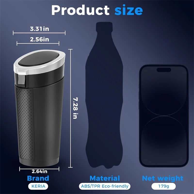 Universal Car Trash Bin Can Mini Auto Dust Organizer Car Interior Rubbish Bag Garbage Container Storage Box Vehicle Garbage Bin Oasis Select