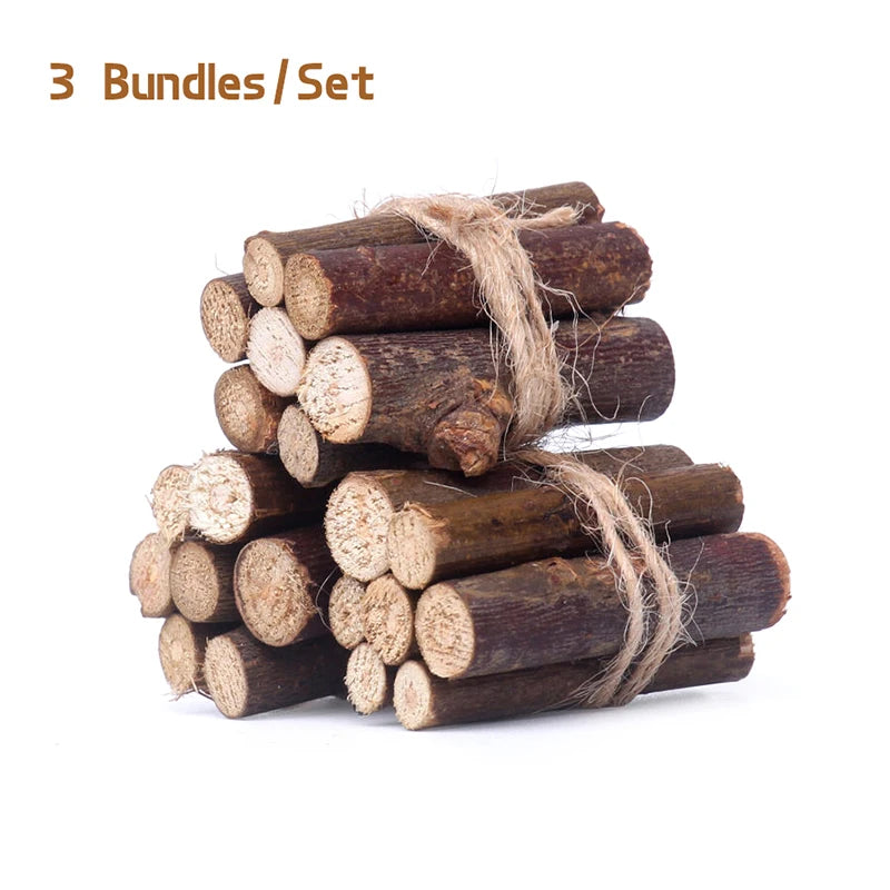 3Bundles 1:12 Dollhouse Miniature Bonfire Firewood Model Party Living Scene Decor Toy Doll House Accessories Oasis Select