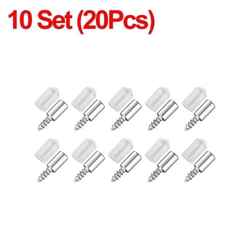 10-120 Set Self-tapping Screws, Shelf Brackets with Anti-slip Sleeves, Wardrobe Divider Fixed Supports, DIY Carpentry Screws Oasis Select 10Set