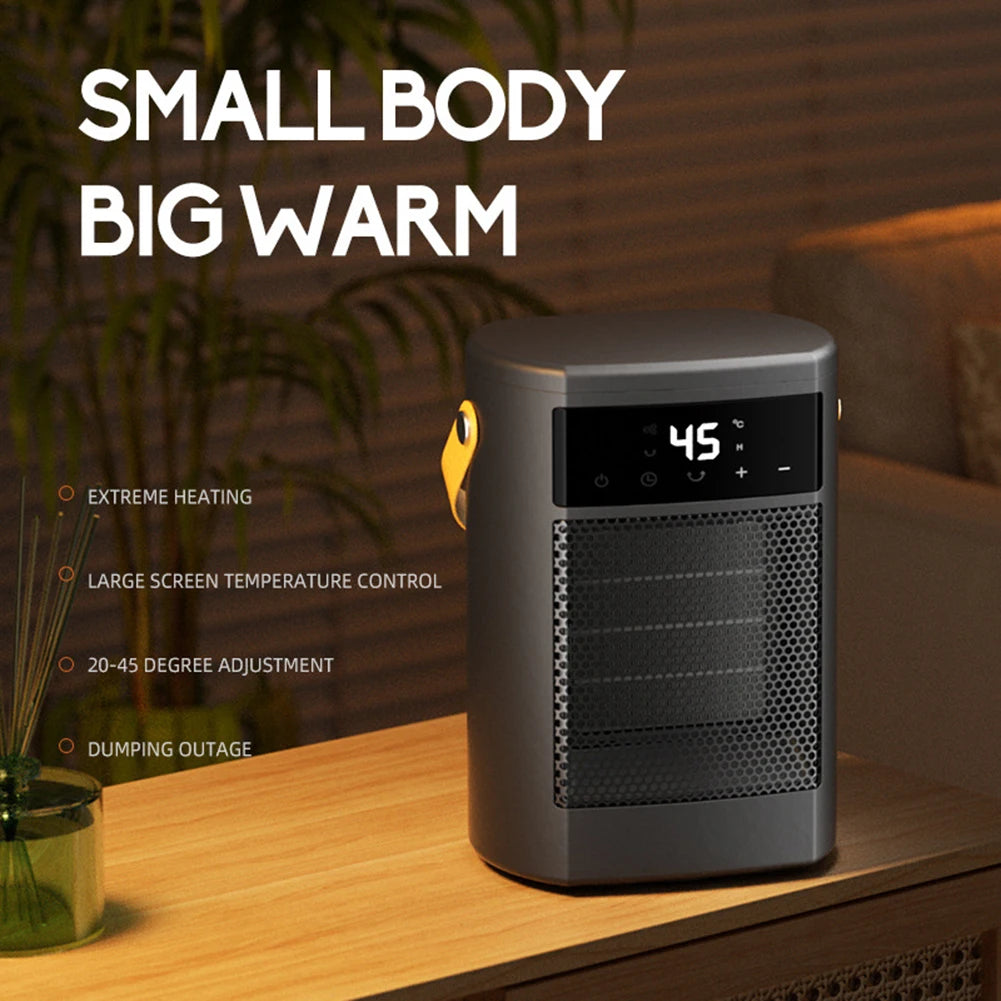 Portable 1500W PTC Ceramic Space Heater | Digital Display Fan