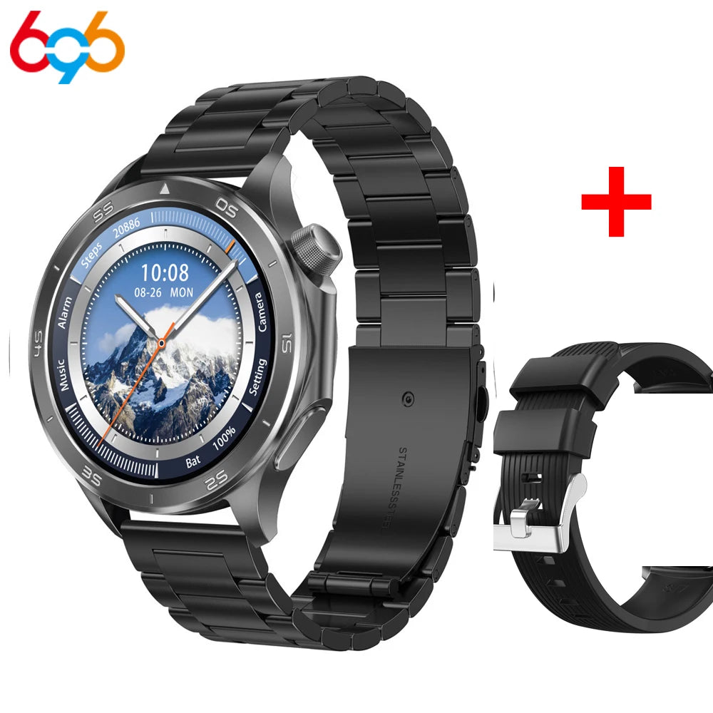 GPS Track Smart Watches Compass Waterproof Smartwatch Men Women Outdoor Blue Tooth Call Sleep Heart Rate Monitor Voice Assistant Oasis Select BKBKS A BK3M
