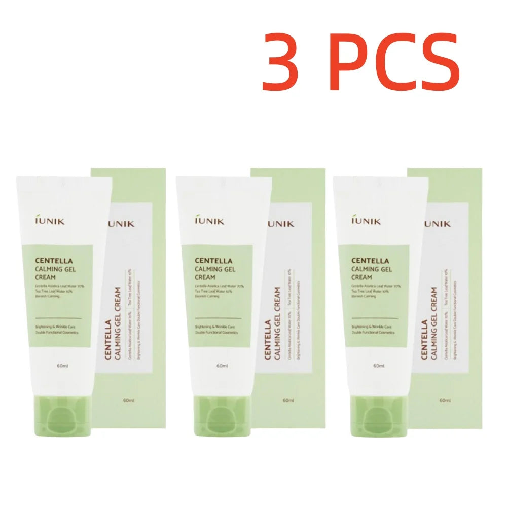 60ml iUNIK Centella Calming Gel Cream - 70% Centella Asiatica, Brightening & Wrinkle Care, Korean Soothing Skincare Oasis Select 3 PCS