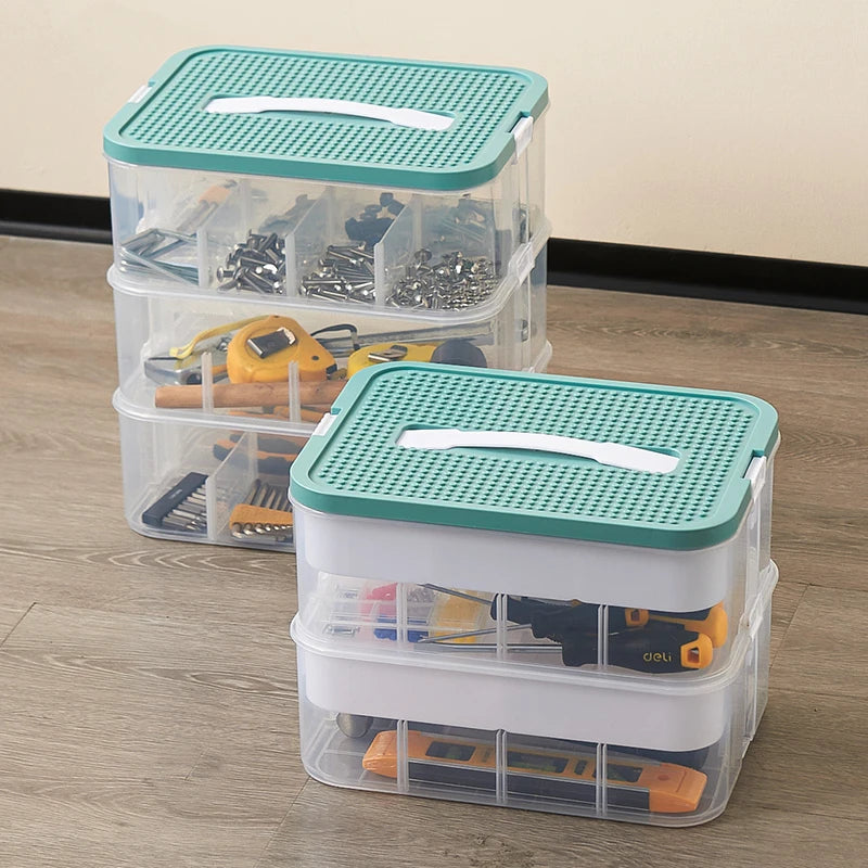 Tool storage box, large-capacity hardware parts storage box, designed for organizing and sorting tools and parts Oasis Select