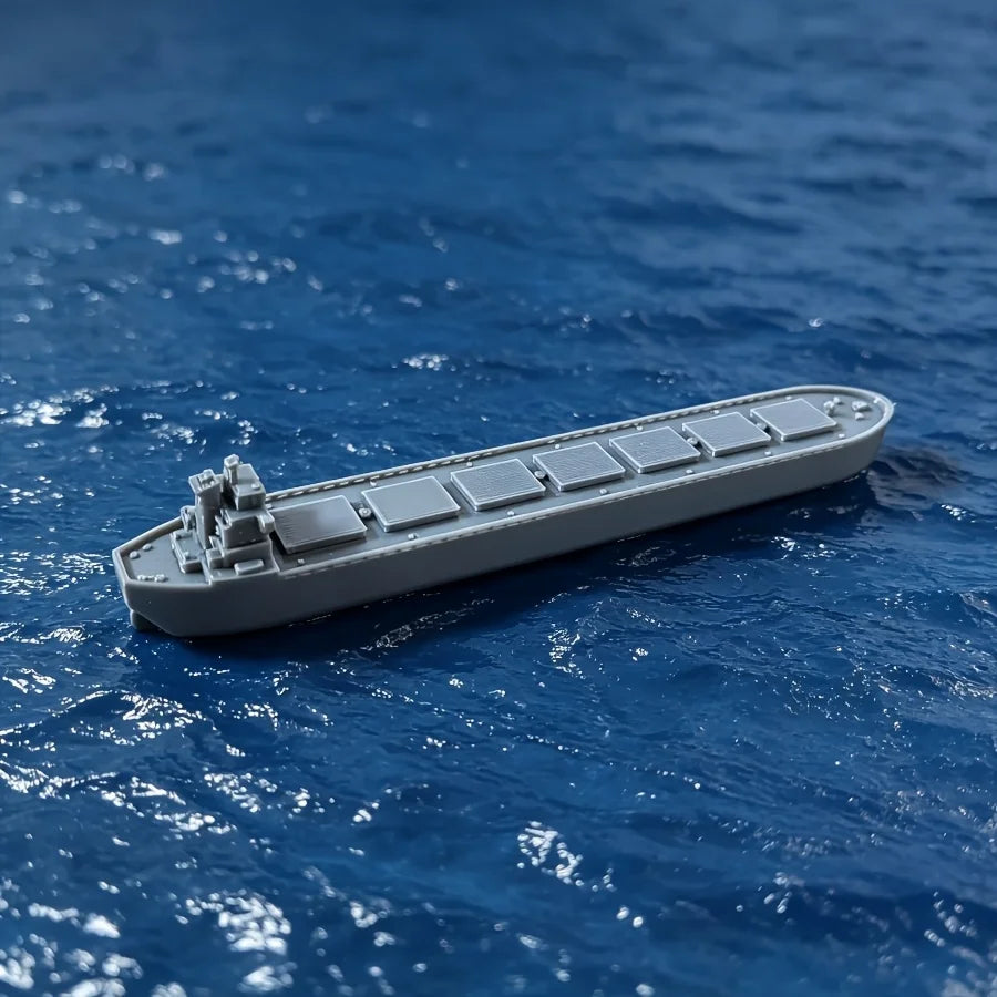 Container Cargo Ship Miniature Model - Detailed Freighter Vessel Figurine for Diorama, Wargaming & Nautical Scene Decor Gift Oasis Select