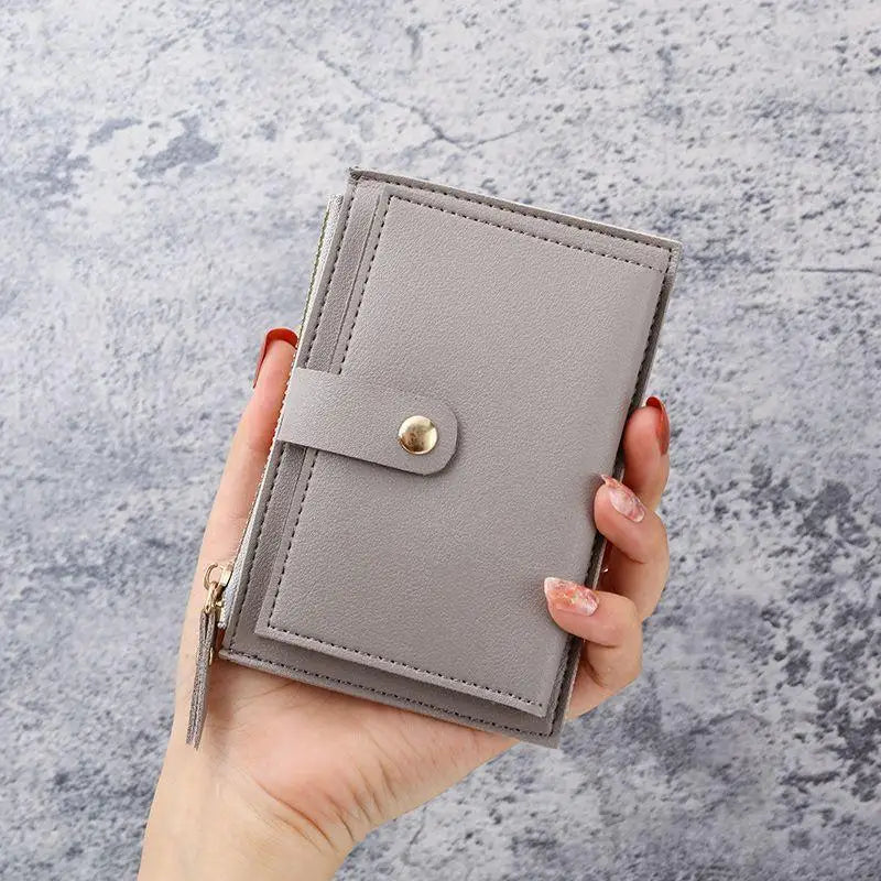 Women's Slim PU Leather Card Holder Wallet | Mini Zipper Purse Card Holder Wallet Oasis Select A2