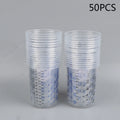 10/50PCS 600ml Disposable Paint Mixing Cup Transparent Paint Mixing Calibrated Cup Plastic Paint Mixing Cups 600ml Mixing Pots Oasis Select 50PCS