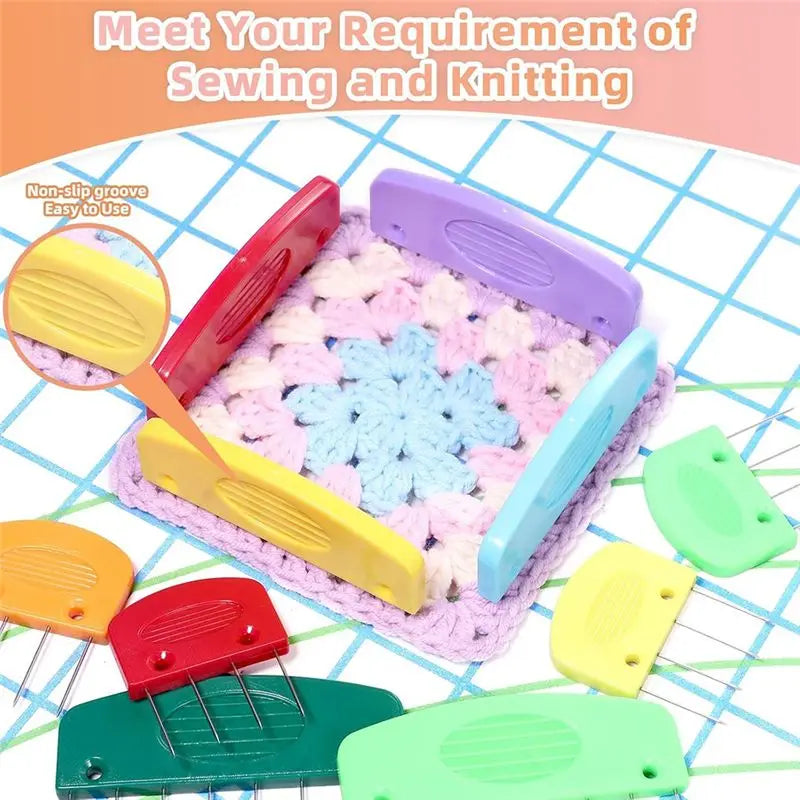 LIKE WISH 20 Pcs Knit Blocker Pins Combs, Color Knit Blockers Combs For Blocking, Rainbow Knitting Blockers Pins For Blocking Ma Oasis Select