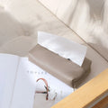 Creative Leather Tissue Box Nordic Simple Home Living Room Light Luxury Tissue Box Bedroom High-end Paper Tissue Box Oasis Select gray purple