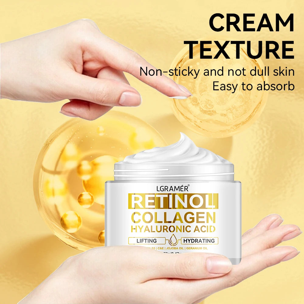 Retinol Collagen Skincare Set Facial NeckChest Moisturizing Firming Cream Bar Rich in Hyaluronic AcidVitamin for All Skin Types Oasis Select