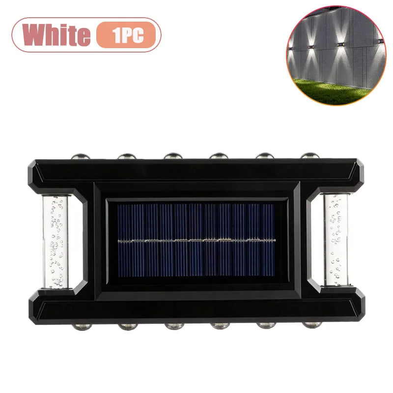 1-5PCS Solar Wall Wash Lights Outdoor IP65 Waterproof LED Warm White Landscape Lighting for Garden Yard Patio Ambient Decor Oasis Select White-1PC