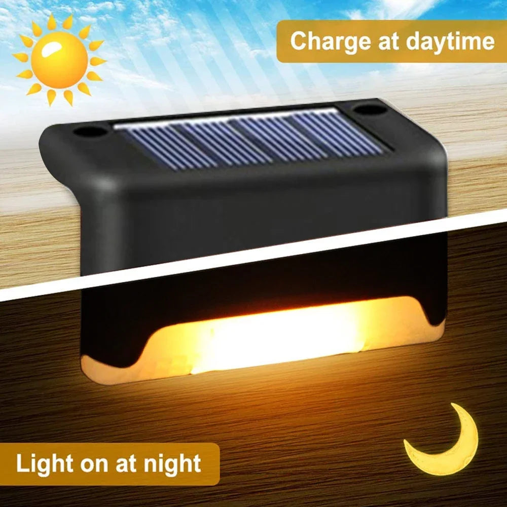 Solar LED Step Lights – Waterproof Outdoor Stair & Path Lamp